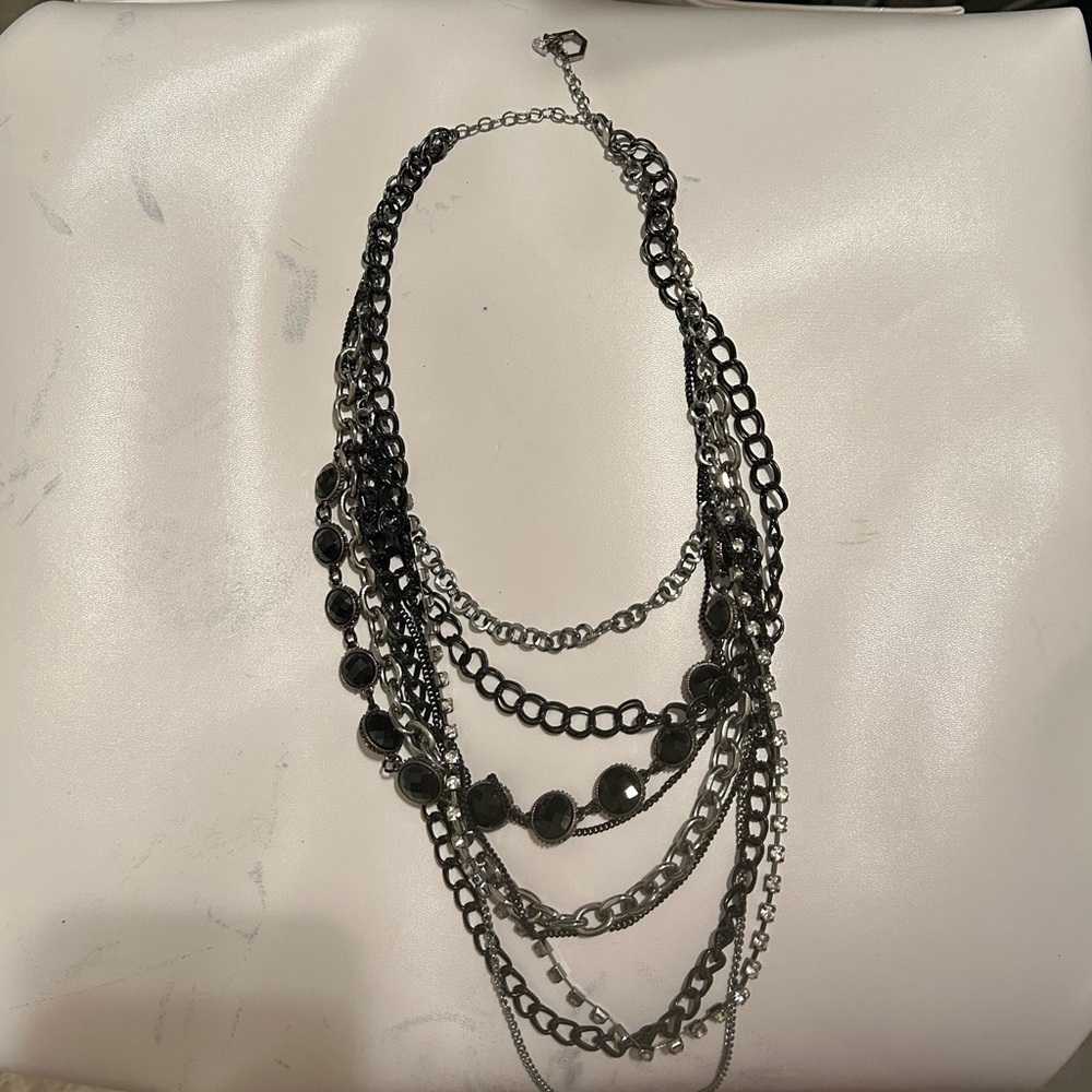 FINAL PRICE!! Vera Wang black multi layered necklace. Wore a couple times.